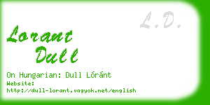 lorant dull business card