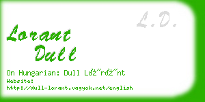 lorant dull business card